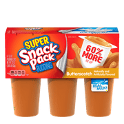Super Snack Pack Butterscotch Flavor Pudding Cups 5.5 Oz. 6 Count
