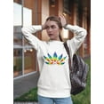 thumbnail image 2 of Flower Chakra Symbol  Sweatshirt Women -Image by Shutterstock, Female 3X-Large, 2 of 4