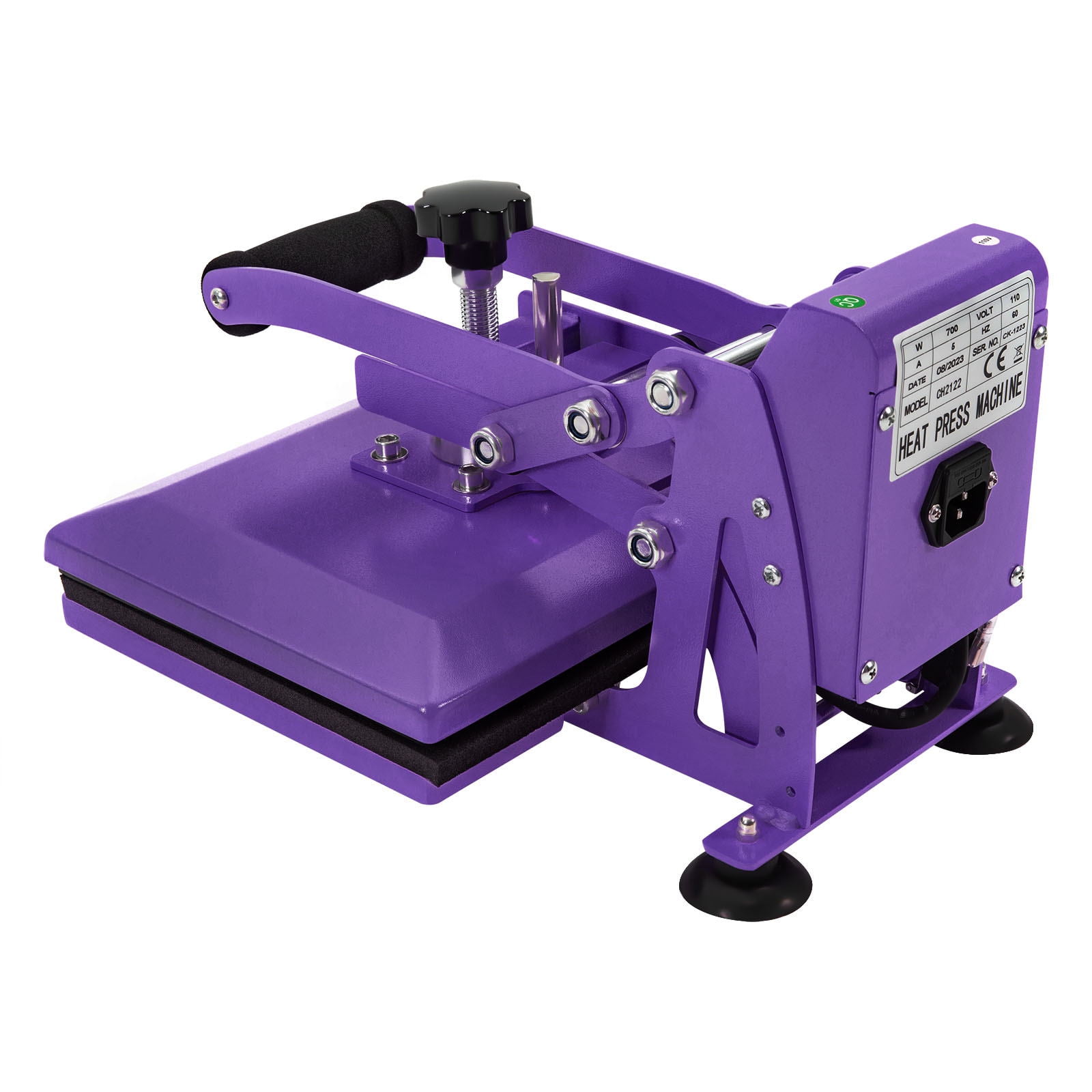 Wuzstar 11.8×9 Inch Heat Press Machine Multifunctional Heat Press for T Shirts Puzzles Pillows Mugs Phone Cases, Purple