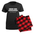thumbnail image 5 of CafePress - Under New Management. Just Married. Women's Dark P - Women's Short Sleeve Print T-Shirt and Pants Dark Cotton Pajama Set, 5 of 7