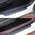 thumbnail image 3 of 1m 3.3ft Universal Protector de umbral de puerta de coche Protector de borde de entrada Tira adhesiva Patrón de fibra de carbono Rojo Rojo Verde, 3 of 5