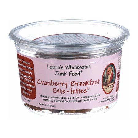 Laura's Wholesome Junk Food Cranberry BiteLettes Breakfast , 7 Oz, Pack Of 6
