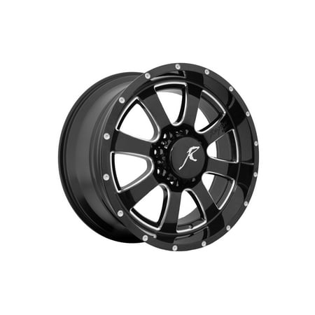 5150 Series - Raptor 5150B-209-8170-00 5150 Series Raptor Wheel; Size 20in.x9in.; Bolt 8x170mm; Offset 0; 8 Spoke; Gloss Black; CNC Milled Window/Rivets;