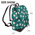 thumbnail image 2 of Cauagu Halloween Ghosts Print Women's PU Leather Backpack,Fashion Multipurpose Design Handbag Stylish Purse Ladies Shoulder Bags Travel Backpack, 2 of 4