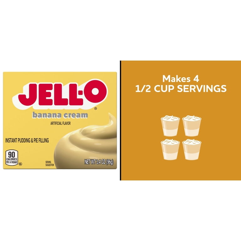 Jell-O Chocolate Instant Pudding Mix 5.9 oz & Jell-O Banana Cream