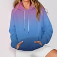 thumbnail image 3 of Gytharion Fall Hooded Sweatshirts for Women Fashion Loose Comfy Drawstring Hoodie with Pocket Ladies Gradient Printed Casual Long Sleeve Pullover Tops, 3 of 6