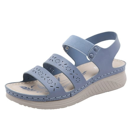 

Cathalem Sports Sandals Women And Girls Summer Beach Sports Sandals Fashion Blue 41