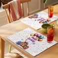 thumbnail image 4 of Happy Birthday Placemats Set of 8 Cartoon Colorful Balloon Gift Funny Place Mats Indoor Wipeable Table Mats Washable Cloth Dining Table Placemats for Kitchen Holiday Party Home Decor 13x19 Inch, 4 of 9