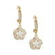 thumbnail image 1 of Aretes de gancho ZVEZDA circonias y chapa de oro 18k Madre Perla, 1 of 3