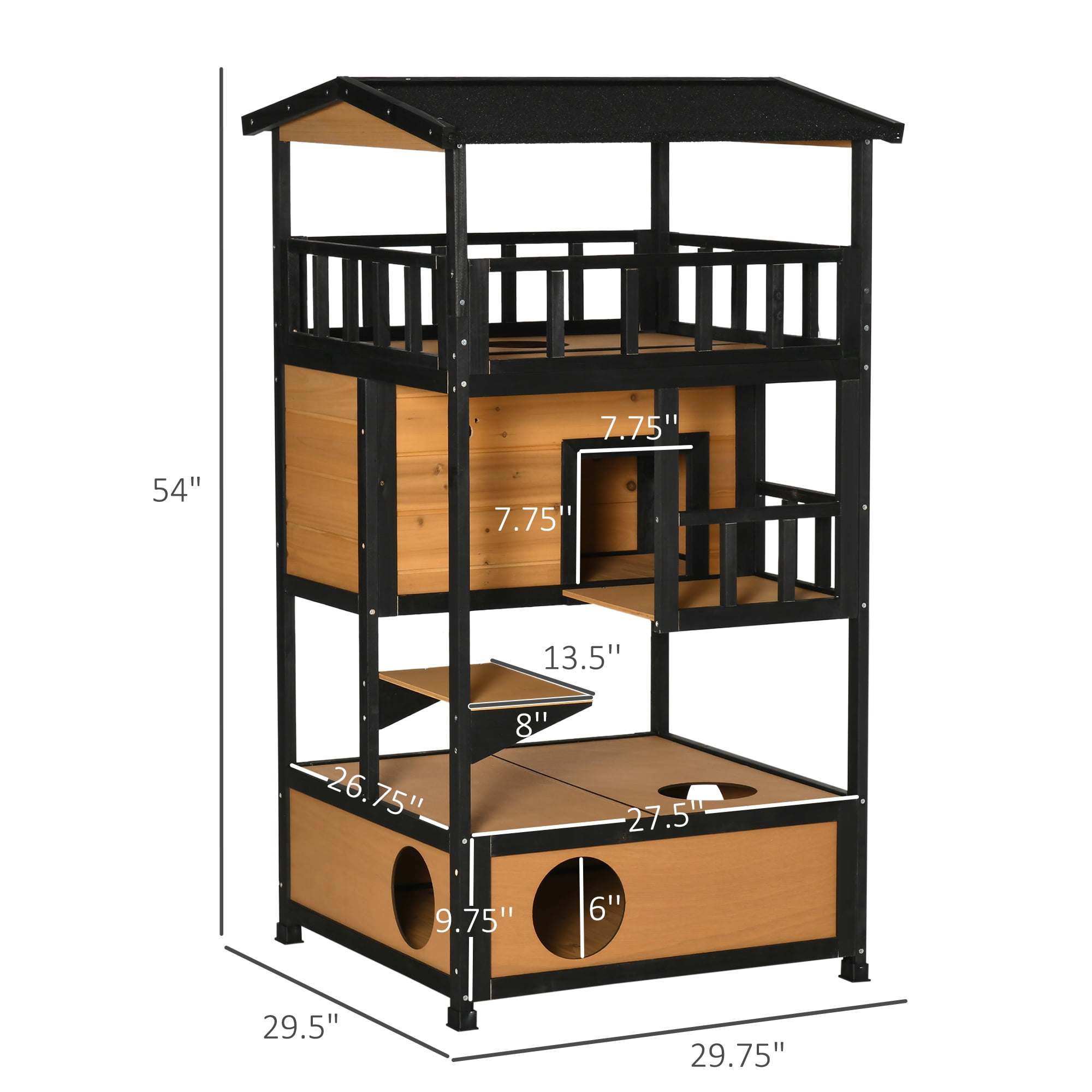Pet House Wooden Outdoor Cat House