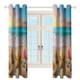 thumbnail image 4 of Beach Sunset Seashells Starfish 2pcs Blackout Curtains For Living Room Bedroom Grommet Top Window Set for Left And Right Biparting Open, 4 of 6
