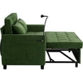 thumbnail image 5 of 3 in 1 Convertible Sleeper Sofa Bed, 56.9" Small Pull Out Couch Bed with Adjustable Backrest, Chenille Loveseat Couches with Side Pocket, USB Ports&Phone Holder for Small Places, 5 of 9