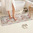 thumbnail image 4 of Pioneer Flower Floral Print Pattern Bathroom Rugs Mat, Non Slip Microfiber Bathroom Rug with Rubber Backing, Soft Mats for Bathroom Floor Tub Shower, 24"x60", 4 of 5