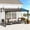Black, variant on Leukture 8' x 12' Wall Mounted Lean to Metal Awnings with Sloped Roof Outdoor Patio Gazebo Awning for Backyard Deck White