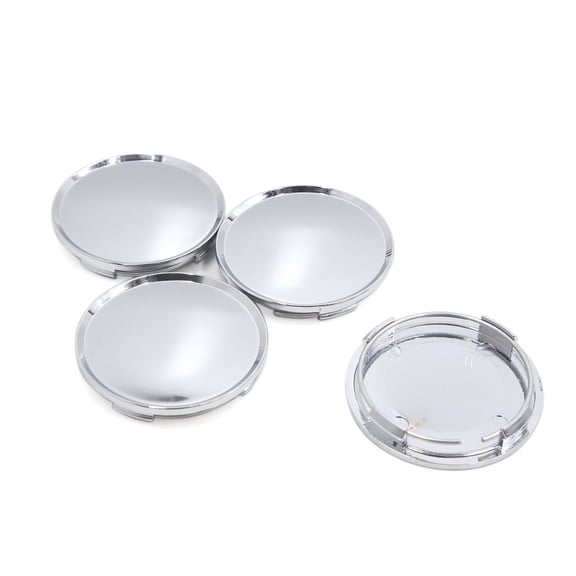 Unique Bargains 4 Pcs 63mm Dia 4 Lugs Auto Car Tire Wheel Rim Center Hub Caps Cover Silver Tone