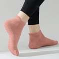 thumbnail image 4 of Babcutegg Womens Pilates Socks Tight Fitting Breathable and Comfortable Non-Slip Soild Color Ankle Length Athletic Wear for Women Orange Size Free Size, 4 of 8
