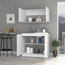 Newboti Furniture Cambridge 2-piece Rectangle Cabinet Set White 23467