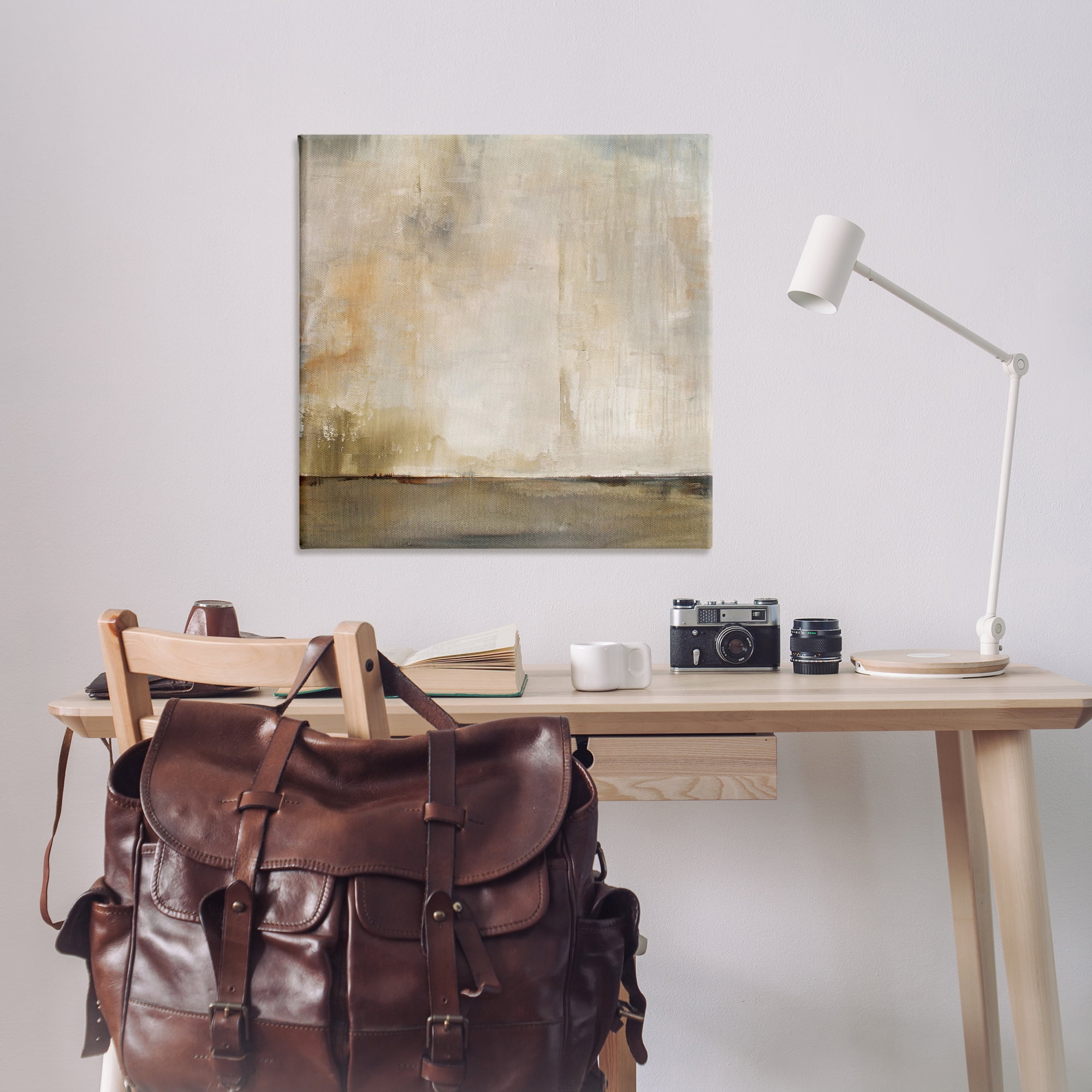 Stupell Industries Abstract Brushed Rustic Abstract Painting Wrapped Canvas Art Print Wall Art, 36 x 36