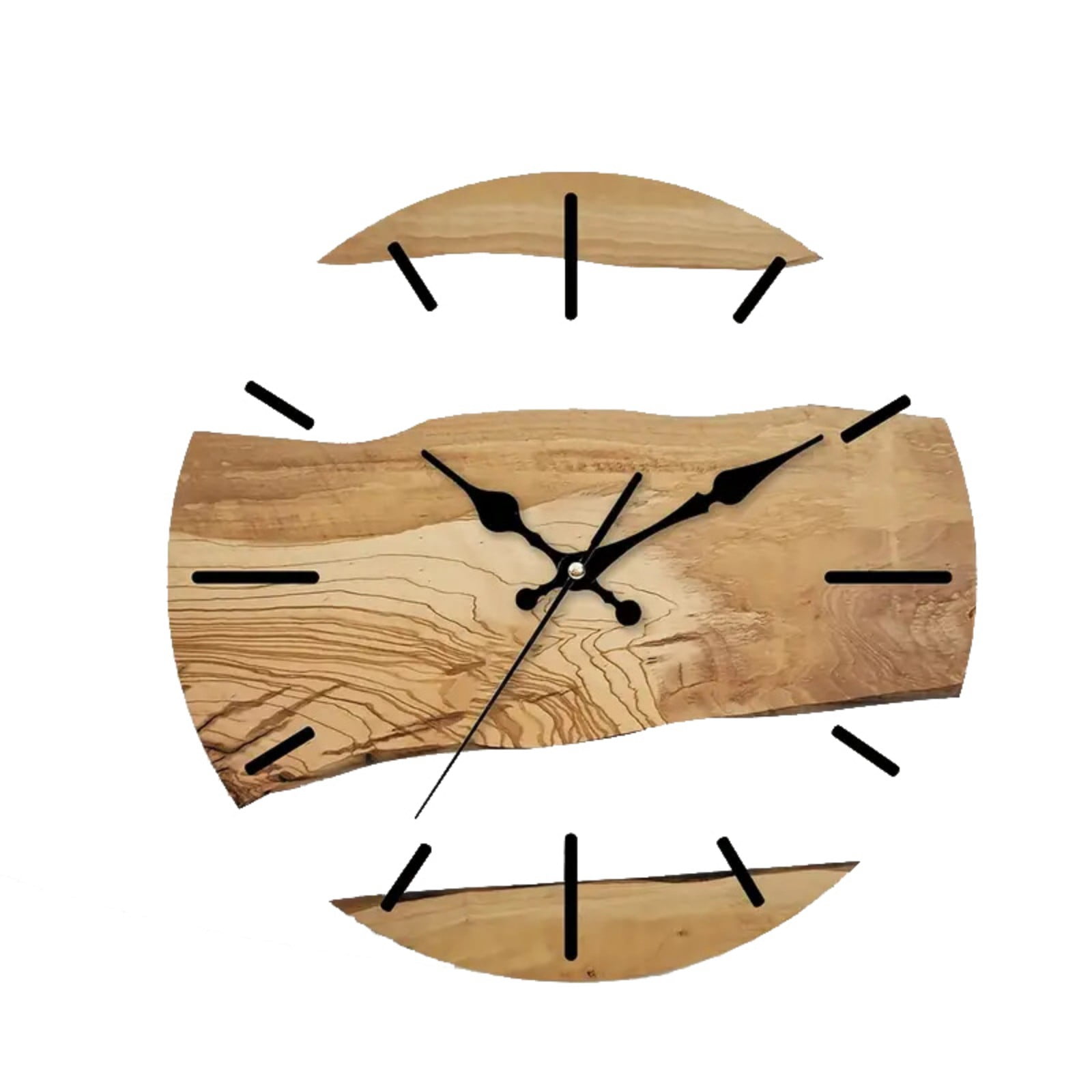 Vintage 30cm Grains Wall Clock with Clear Tempering Glass Country House Wall Clock for Bedroom Living Room Decors