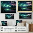 thumbnail image 4 of Designart "Nighttime Lullaby of Northern Lights" Landscapes Floater Framed Wall Decor, 4 of 7