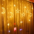 thumbnail image 2 of Home Window Lights, Star Moon Shape Colorful Romantic LED Curtain Light  for Bedroom, 2 of 8