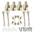 thumbnail image 1 of Juego de 16 cuerdas elásticas para amarrar persianas y cortinas, accesorios de fijación versátiles Blanco, 1 of 9