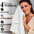 thumbnail image 4 of RIVERSIDE Bath Towel 4 Pack 30x60 Soft Cotton Quick Drying Large Towels for Bathroom - White, 4 of 9