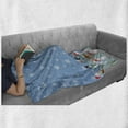 thumbnail image 6 of Christmas Soft Flannel Fleece Blanket, Snowman Party Themed Cartoon Composition Winter Season Elements Trees Snowflakes, Cozy Plush for Indoor and Outdoor Use, 50" x 70", Multicolor, by Ambesonne, 6 of 6