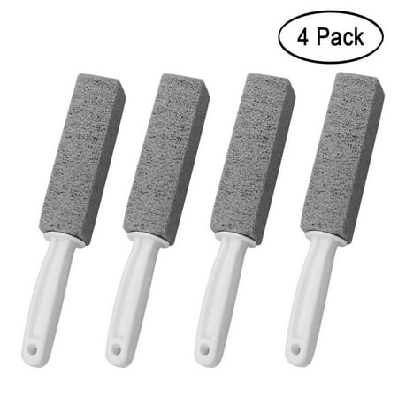 Pumice Cleaning Stone with Handle, Toilet Bowl Ring Remover Cleaner Brush Stains and Hard Water Ring Remover Rust Grill Griddle Cleaner For Kitchen/Bath/Pool/Household Cleaning 4 (Best Toilet Bowl Cleaner For Hard Water)