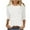 White, variant on Jalioing 3/4 Sleeve Shirts Women's Crew Neck Basic Tops with Pocket Fashion Casual Solid Color T Shirts Outfits