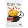 WonderSlim Pea Protein Snack Chips (12g Protein) - Sweet Hickory - Low-Carb Diet Healthy Protein Snack - Gluten-Free, Vegan (7 Bags)