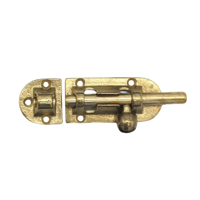 kurtrusly Door Vintage Chinese Style Replacement Decorative Home Hotel Wardrobe Drawer Bolts Lock Sliding Buckle Hardware Gold 1Set