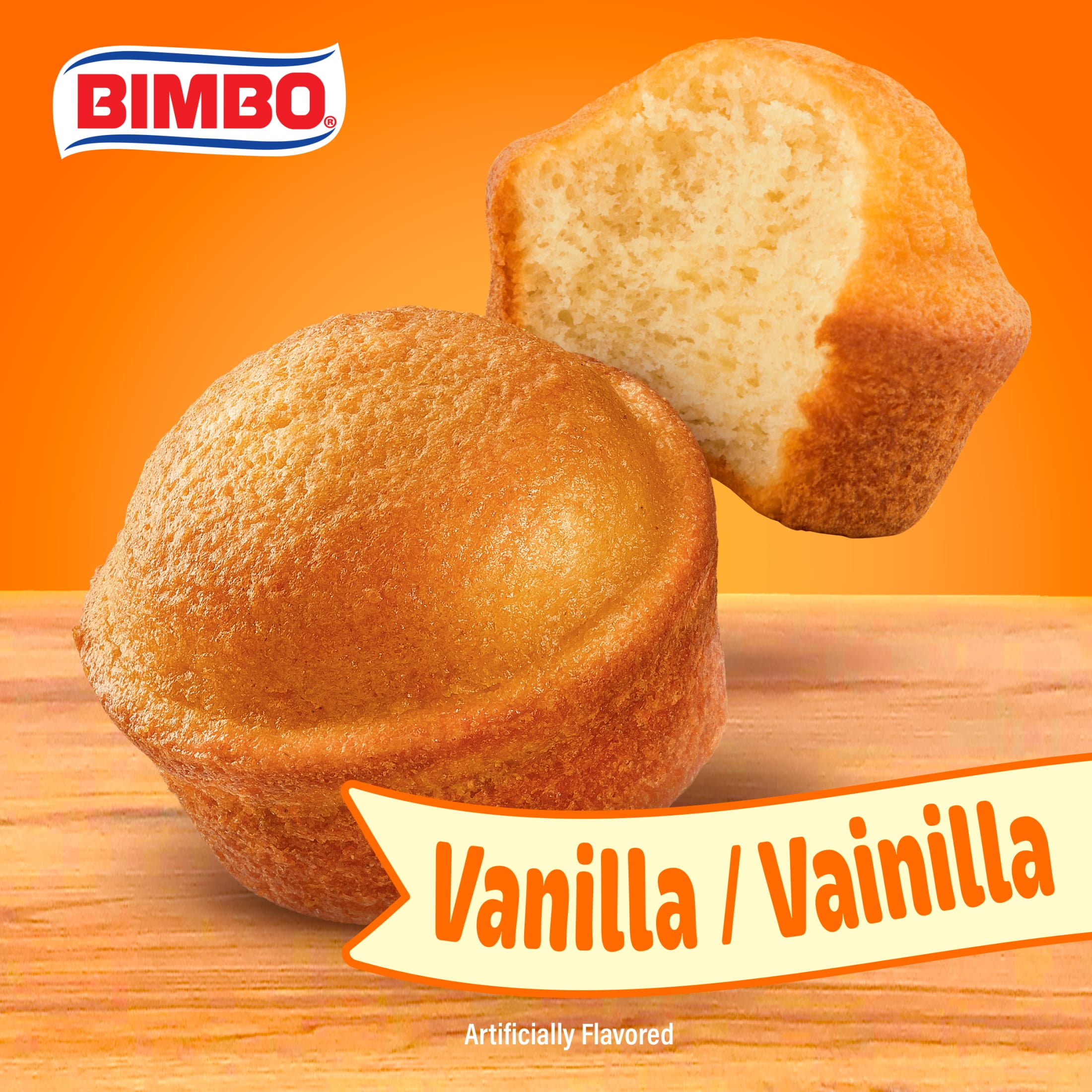 Bimbo Mini Mantecadas Vanilla Mini Muffins, 8 twin packs, 17.6 oz