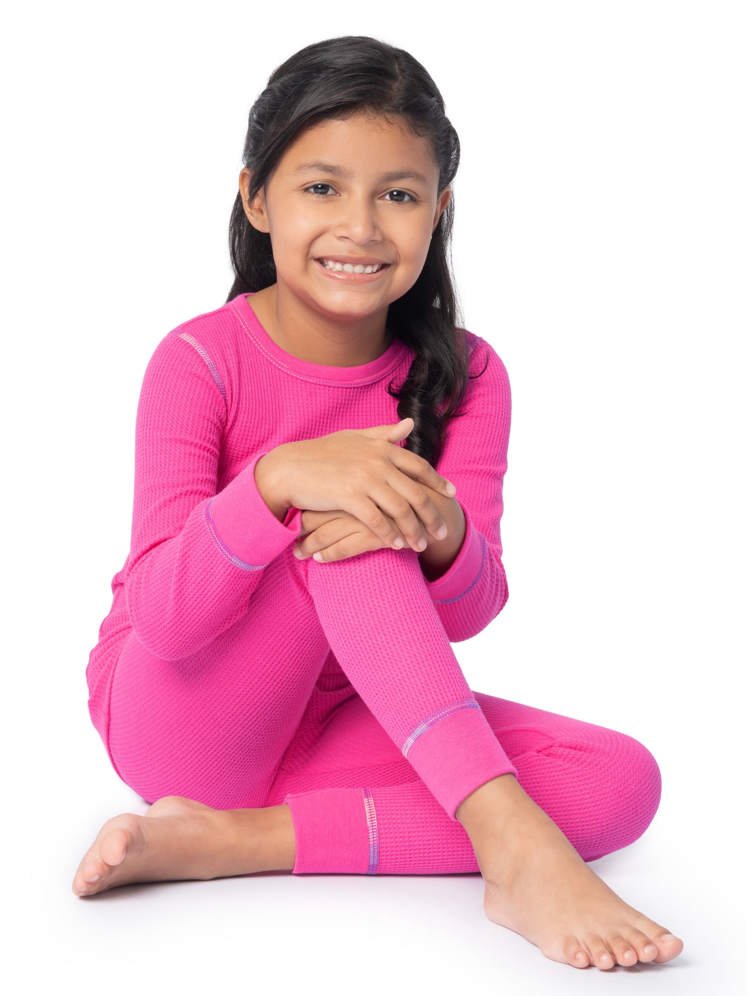 Athletic Works Boy's & Girl's Waffle Thermal Underwear Crew Top & Bottom Set, Sizes XS-XXL