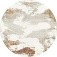 thumbnail image 1 of Ahgly Company Indoor Round Abstract Off White Beige Area Rugs, 6' Round, 1 of 6