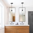 thumbnail image 4 of Modern Minimalist Pendant Light, 1-Light Matte Black Glass Shade Pendant Light Fixtures for Kitchen Island, Dining Room, Bathroom, Bedroom, Height Adjustable, E26 Base (Not Included Bulbs), 4 of 8
