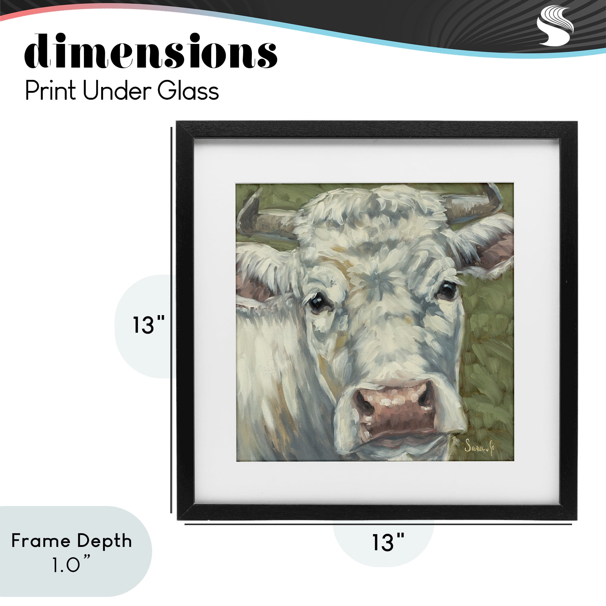 Stupell Industries Pearl Of The Pasture Black Framed Print Under Glass, design by Sara G. Designs