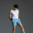thumbnail image 6 of LYMAYTER Men's Cotton Shorts Solid Color Casual Shorts Plus Size Shorts S-4XL, 6 of 8