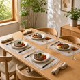 thumbnail image 4 of Unique Bargains 2 Pcs Irregular Shape Placemat Brown PU, 4 of 5