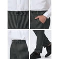 thumbnail image 6 of Unique Bargains Men's Striped Dress Pants Straight Fit Color Block Office Suit Trousers 28 Black, 6 of 6