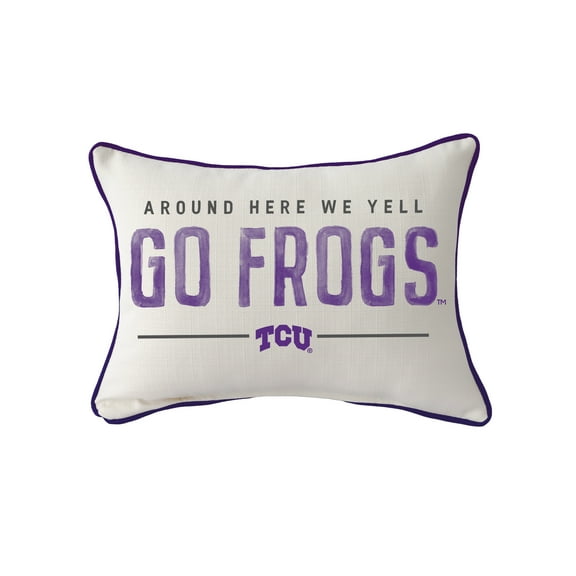 Little Birdie  TCU Horned Frogs Rectangular Piped Pillow