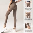 thumbnail image 3 of Pantalon de Yoga pour Femmes Rétro Rayé Côté Taille Haute Collants de Sport Entraînement Physique Course Cyclisme Collants Adaptés pour Gym Maison Rue, 3 of 8
