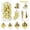Gold, variant on Fegute 21 Pack 3.15 Inch Christmas Tree Alien Balls Ornaments Great for Holiday Decorations Unique Design for Home & Garden Christmas Party Elegant Tree Decor Accessories Silver,Free Size