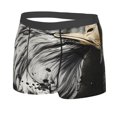 thumbnail image 2 of Balery Ink Style Bald Eagle Men's Boxer Briefs, Soft and Breathable Cotton Underwear with nylon Waistband-Large, 2 of 9