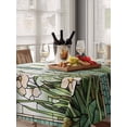 thumbnail image 6 of Teal Spring Floral Table Cloth, Summer Butterfly Farmhouse Waterproof Tablecloth for Rectangle Tables, Reusable Washable Fabric Table Cover for Restaurant Kitchen Dining Tables 60"x102", 6 of 6