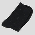 thumbnail image 5 of Women's Chic Style Solid Speckled Crew Socks Non Slip Cotton for Casual 2 Pairs - Black, 5 of 6