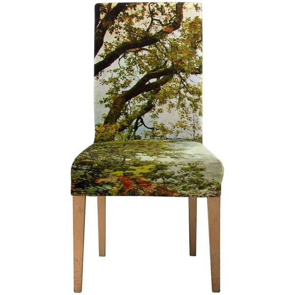 RYLABLUE Fall Autumn Artwork Stretch Chair Cover Protector Seat Slipcover for Dining Room Hotel Wedding Party Set of 1