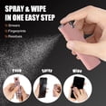 thumbnail image 3 of walrfid Car Screen Cleaner, Computer Screen Cleaner Spray and Wipe, Laptop Cleaning Mist Kit for Electronic iPad, iPhone, Phone, MacBook, TV, Monitor, Tablet Display, with Black Graffiti Case - Pink, 3 of 6
