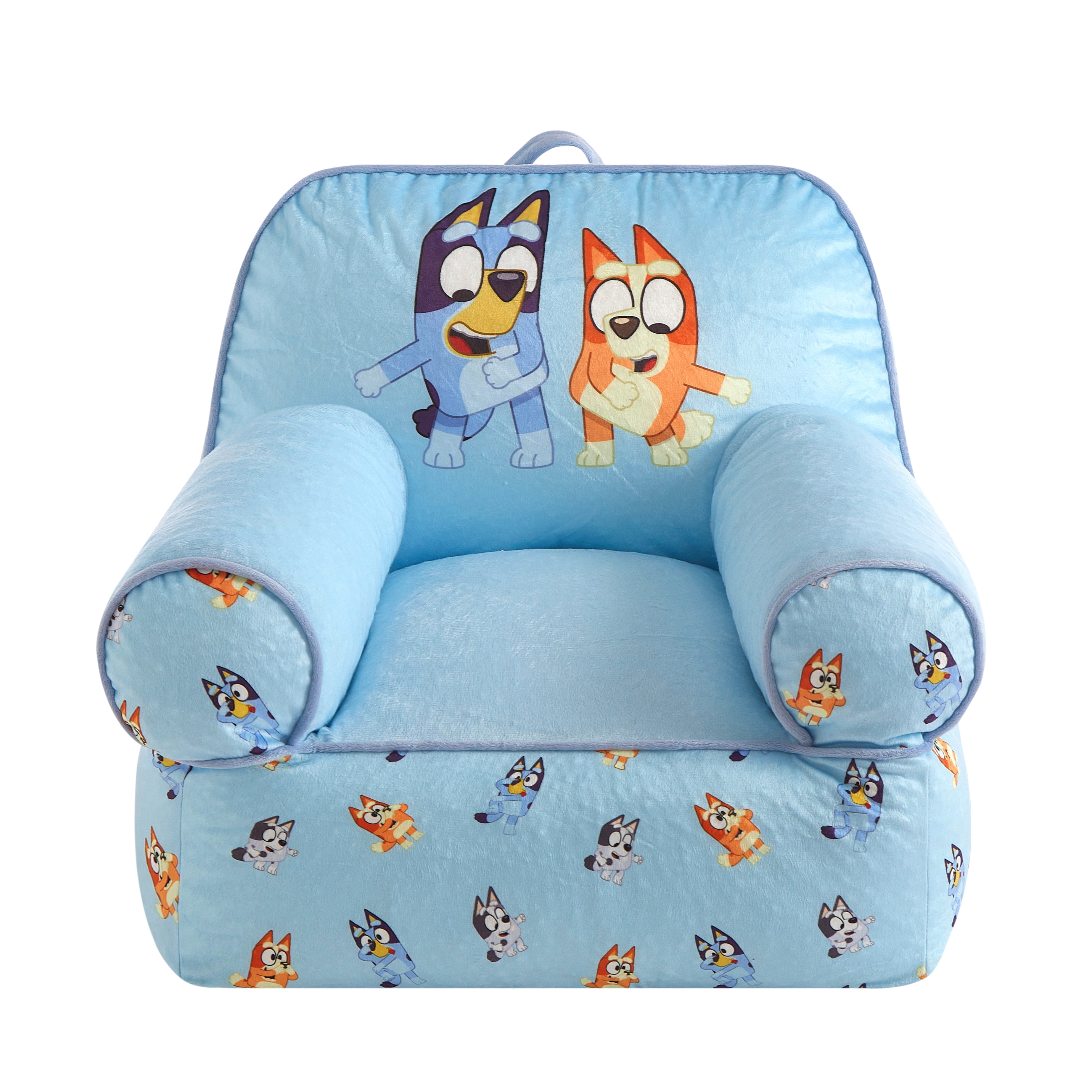 Bluey Toddler Bluey and Bingo Square Bean Bag Chair, Blue