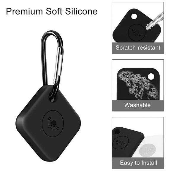 SaharaCase Silicone Case for Tile Mate Black/Blue/Red/White 4/Pack (AT00027)